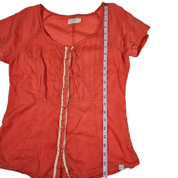 Go Silk Button Down Cotton Shirt, Red, Small - Picture 9 of 10